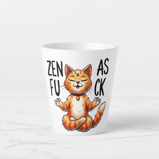 Cat Yoga Pose - Zen Milchtasse (Vorderseite)