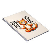 Cat Yoga Pose - Zen Notizblock (Rechte Seite)