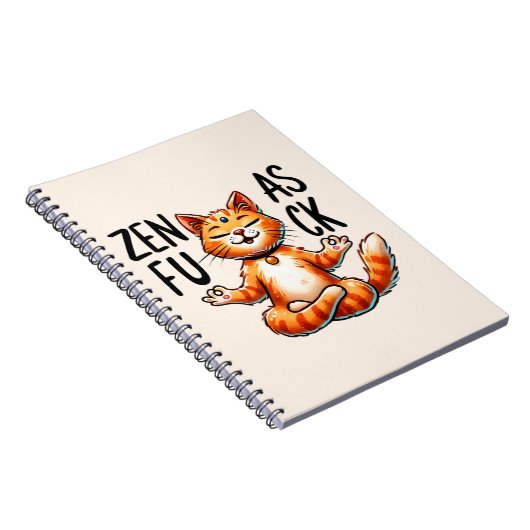 Cat Yoga Pose - Zen Notizblock (Rechte Seite)