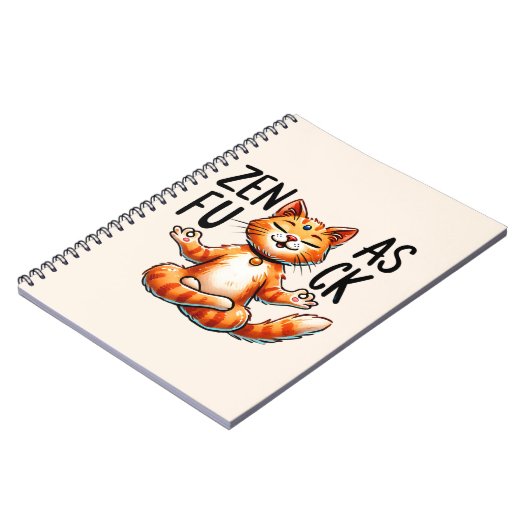 Cat Yoga Pose - Zen Notizblock (Linke Seite)