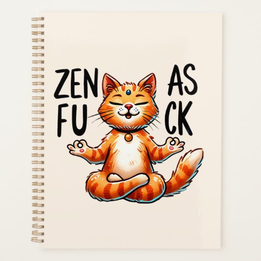 Cat Yoga Pose - Zen Planer (Vorderseite)