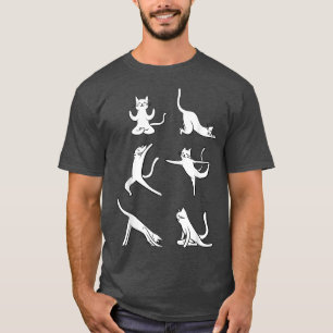Cat Yoga Posen Funny Niedlich Yogi Meditation Nama T-Shirt