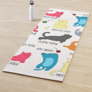 Cat Yoga-Posen Funny Yoga Mat Yogamatte