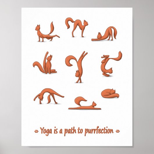 Cat Yoga Poster (Vorne)