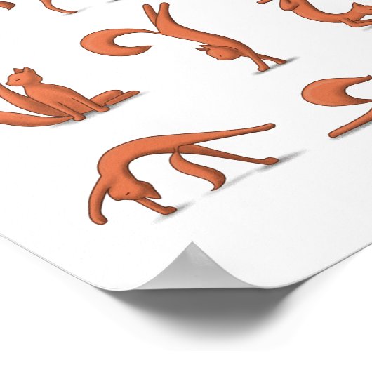 Cat Yoga Poster (Ecke)