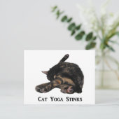 Cat Yoga Stinks Postkarte (Stehend Vorderseite)