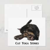 Cat Yoga Stinks Postkarte (Vorne/Hinten)