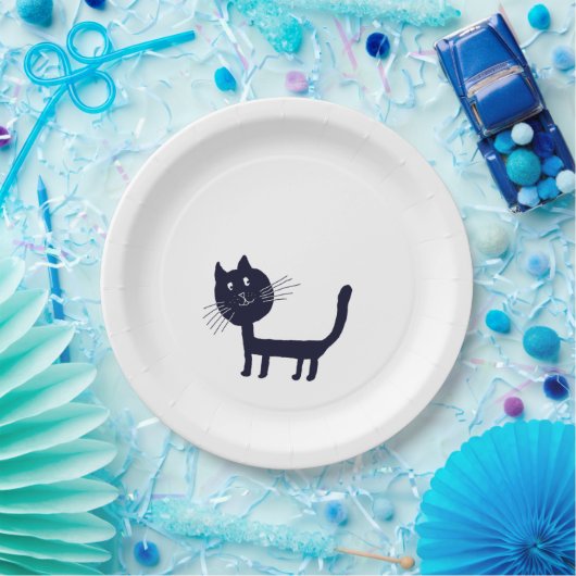 Cat Zeichnend Paper-Teller Pappteller (Party)