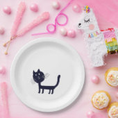 Cat Zeichnend Paper-Teller Pappteller (Party)