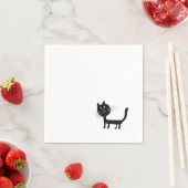 Cat Zeichnend Papier Napkins Serviette (Beispiel)