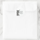 Cat Zen Master - Eckhart Tolle Runder Aufkleber (Tasche)