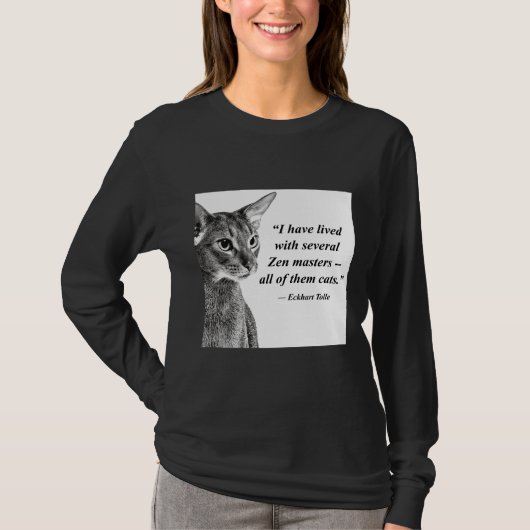 Cat Zen Master Eckhart Tolle T-Shirt (Vorderseite)