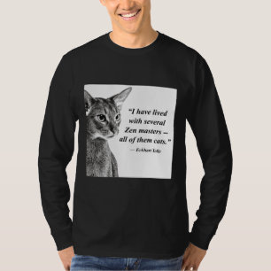 Cat Zen Master Eckhart Tolle T-Shirt
