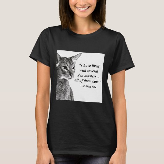 Cat Zen Master Eckhart Tolle T-Shirt (Vorderseite)