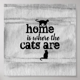 Cat Zitat Poster Aquarellgestaltung