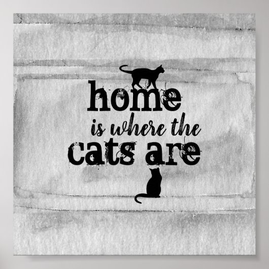 Cat Zitat Poster Aquarellgestaltung (Vorne)