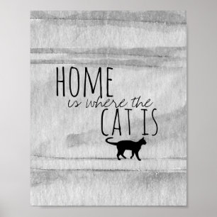 Cat Zitat Poster Aquarellgestaltung