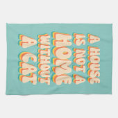 Cat Zuhause Geschirrtuch (Horizontal)