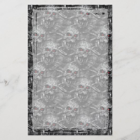 Catacombs Gothic Skull Stationery Briefpapier (Vorderseite)
