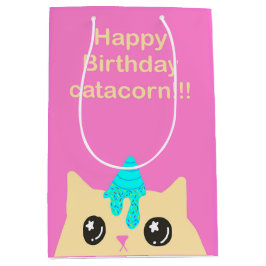 Catacorn Gift bag (birthday) Mittlere Geschenktüte