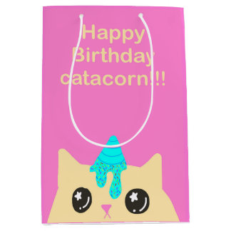 Catacorn Gift bag (birthday) Mittlere Geschenktüte