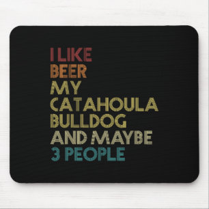 Catahoula Bulldog Hundebesitzer Bier Lover Quote V Mousepad
