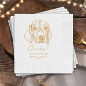 Catahoula Dog Cheers Custom Dog Wedding Napkins Serviette