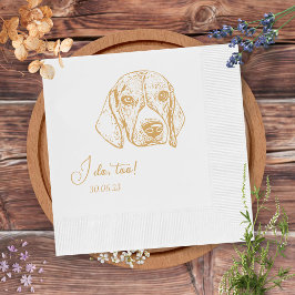 Catahoula Dog I do to Custom Dog Wedding Napkins Serviette