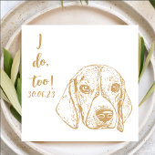 Catahoula Dog I do to Custom Dog Wedding Napkins Serviette