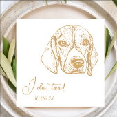 Catahoula Dog I do to Custom Dog Wedding Napkins Serviette