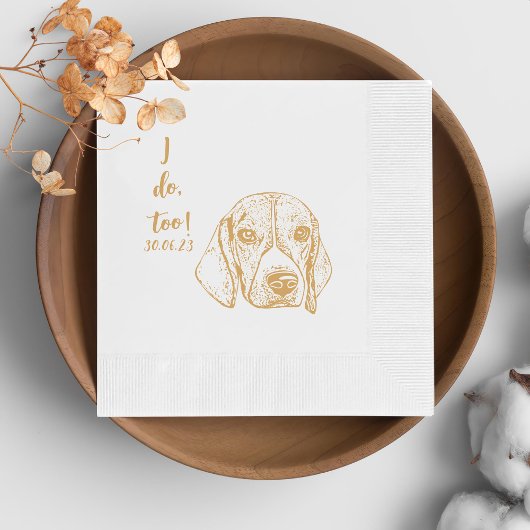 Catahoula Dog I do to Custom Dog Wedding Napkins Serviette