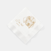 Catahoula Dog I do to Custom Dog Wedding Napkins Serviette (Ecke)