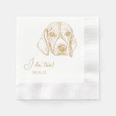 Catahoula Dog I do to Custom Dog Wedding Napkins Serviette (Vorderseite)