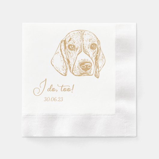 Catahoula Dog I do to Custom Dog Wedding Napkins Serviette (Vorderseite)