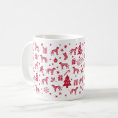 Catahoula Leopard Dog Christmas Design Kaffeetasse (Vorderseite Links)