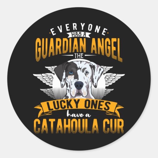 Catahoula Leopard Dog Geschenk Idee Runder Aufkleber (Vorderseite)