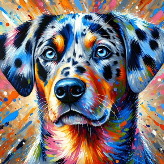 Catahoula Leopard Dog Portrait Akryllische Kunstdr Puzzle