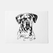 Catahoula Leopard Dog Portrait Hund Mutter Wilsign Fußmatte (Vorderseite)