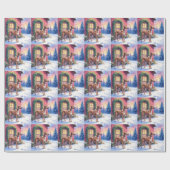 Catahoula Leopard Dog Rustic Barn Christmas Art Geschenkpapier (Flach)