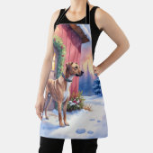 Catahoula Leopard Dog Rustic Barn Christmas Art Schürze (InSitu)