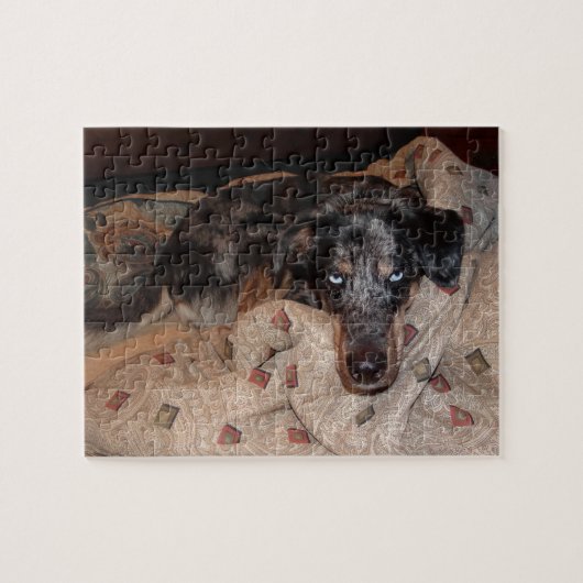 Catahoula Leopard Dog Snoozing Puzzle (Horizontal)