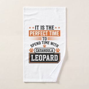 Catahoula Leopard Dog Vintage Time-Shirt-Design_1 Handtuch