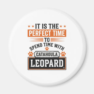 Catahoula Leopard Dog Vintage Time-Shirt Design_1 Magnet