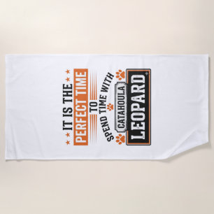 Catahoula Leopard Dog Vintage Time-Shirt-Design_1 Strandtuch