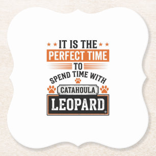Catahoula Leopard Dog Vintage Time-Shirt-Design_1 Untersetzer