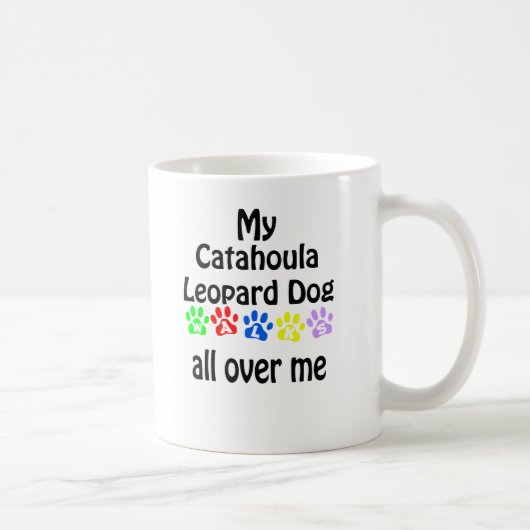 Catahoula Leopard Dog Walks Design Kaffeetasse (Rechts)