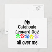 Catahoula Leopard Dog Walks Design Postkarte (Vorne/Hinten)