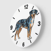 Catahoula Leopard Dog Wall Clock Rustic Decor Große Wanduhr (Winkel)