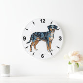 Catahoula Leopard Dog Wall Clock Rustic Decor Große Wanduhr (Zuhause)