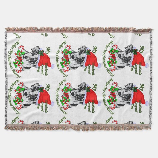 Catahoula Leopard Dog Weihnachten Decke (Vorderseite)
